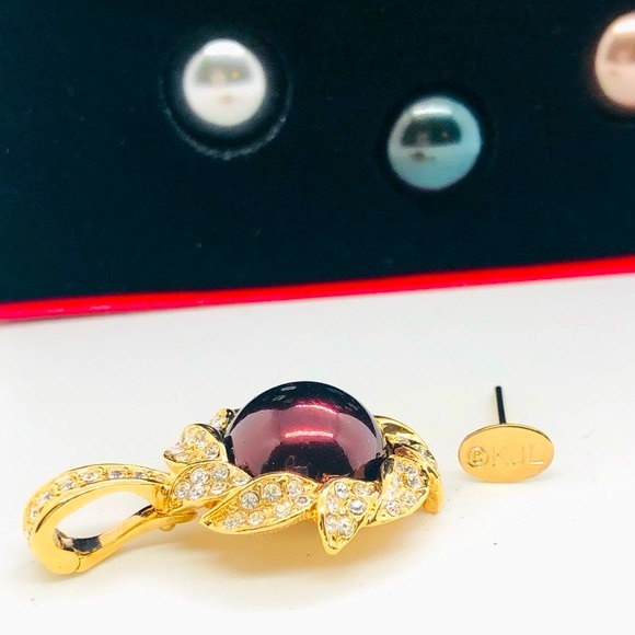 RARE Vintage KJL Kenneth Jay Lane Interchangeable Pendant Set - Picture 4 of 11